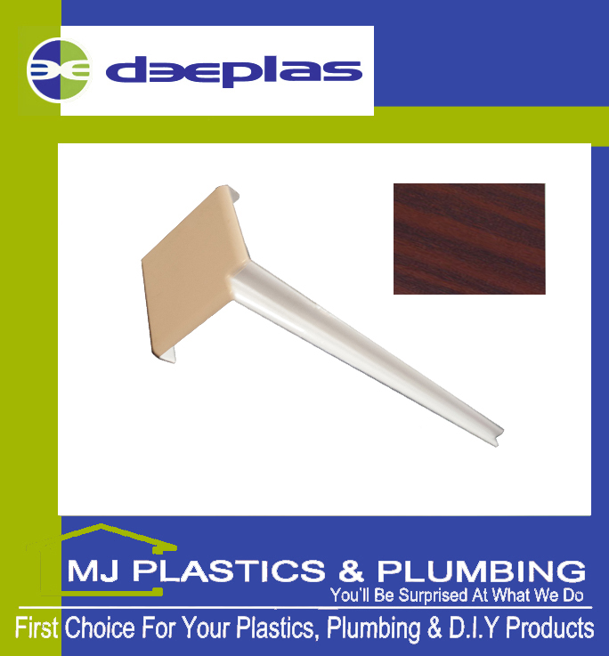 Deeplas Internal Fascia Corner Square Edge 300mm - Mahogany